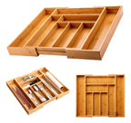 Bamboo Drawer Organizer – Multi-Section Storage