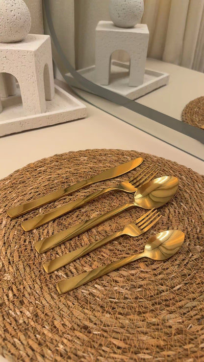 Gold Stainless Steel Cutlery Set