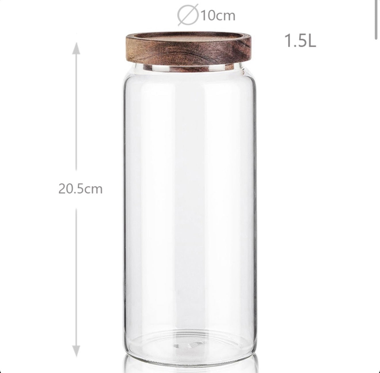 1.5 L Borosilicate Glass Storage Jar