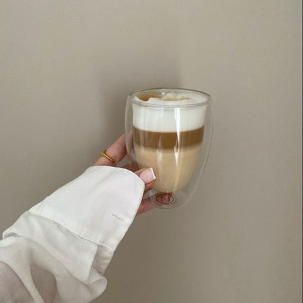 1pcs 450ml Double Glass Cup