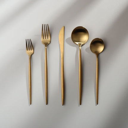 30pcs Gold Stainless Steel Cutlery Set