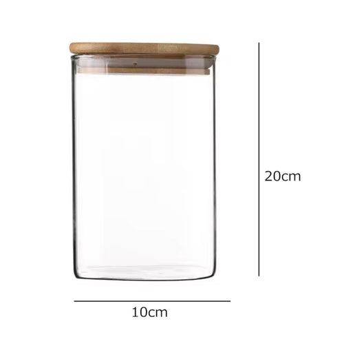 1.5 L Glass Storage Jar with Bamboo Lid
