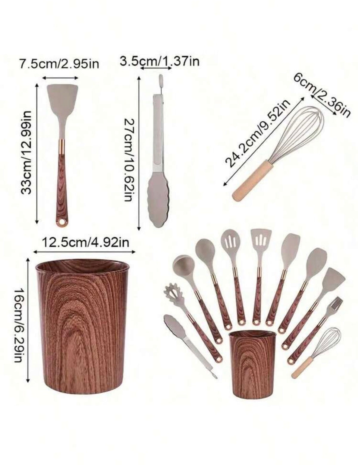 11pcs Silicone Kitchen Utensil Set