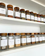 12 Glass Spices Jars