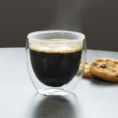 80ml Double Glass Cups