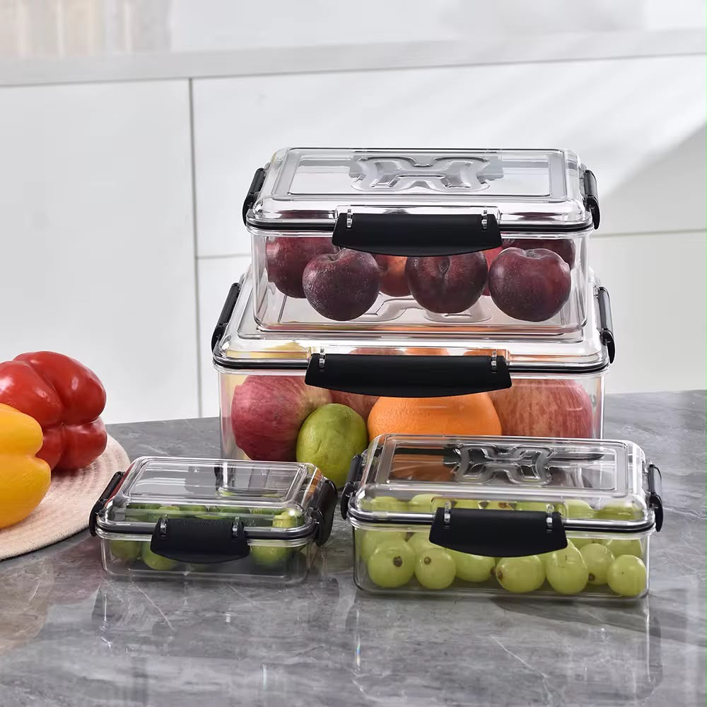 4-Piece Airtight Food Storage Container Set with Locking Lids