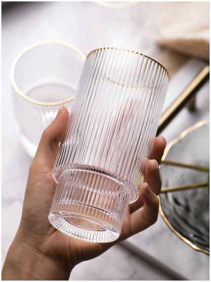 Luxury Ribbed Glass Set – 6 Pieces