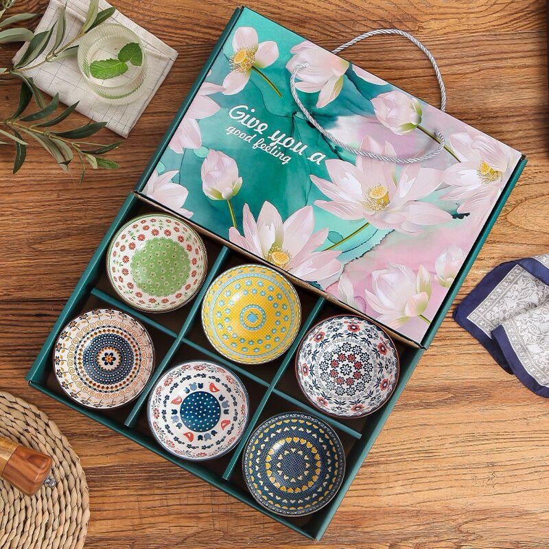6 Ceramic Bowls Set
