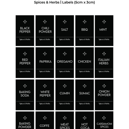 Stylish Kitchen Labels ( 5x3 )