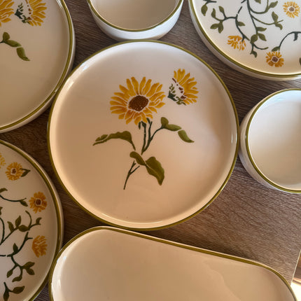 Green Flower Ceramic Set