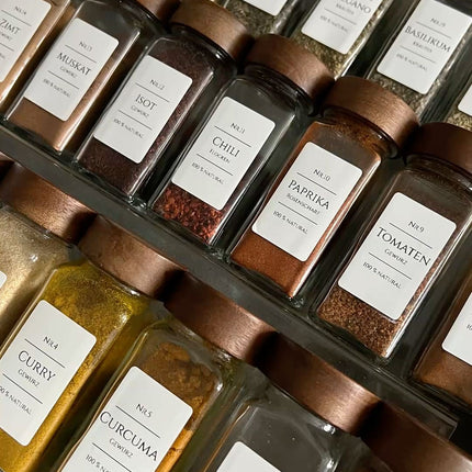 Glass Spice Jars With Bamboo Lids