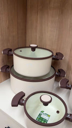 15-Pieces Healthy Ceramic Granite Cookware Set