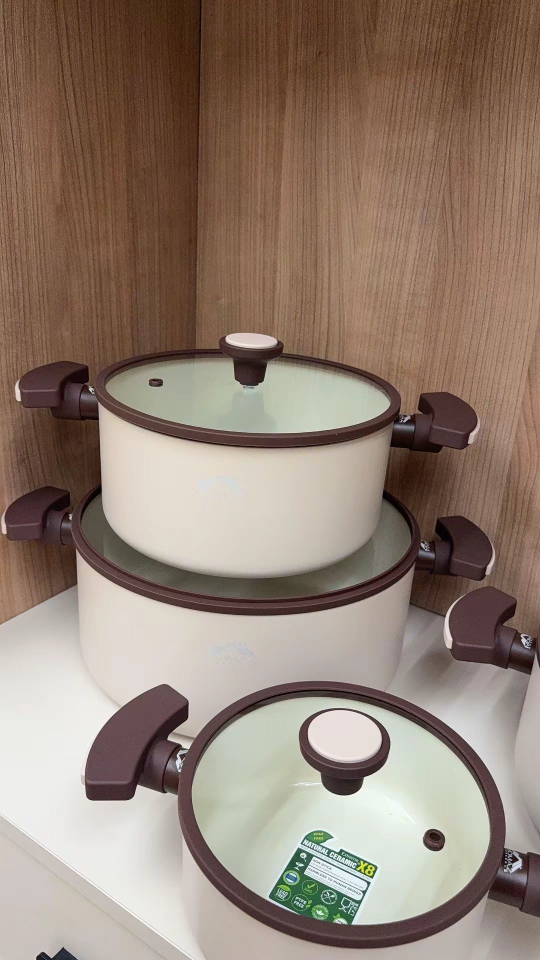 15-Pieces Healthy Ceramic Granite Cookware Set