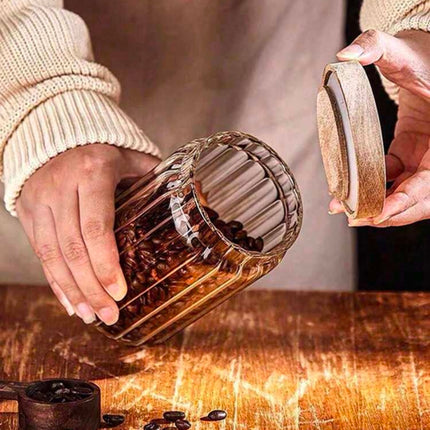 Wood Sealed Glass Jar