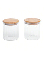 8x10cm Glass Jar with Wooden Lid