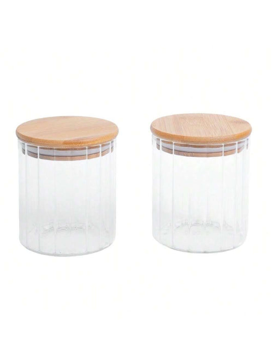 8x10cm Glass Jar with Wooden Lid