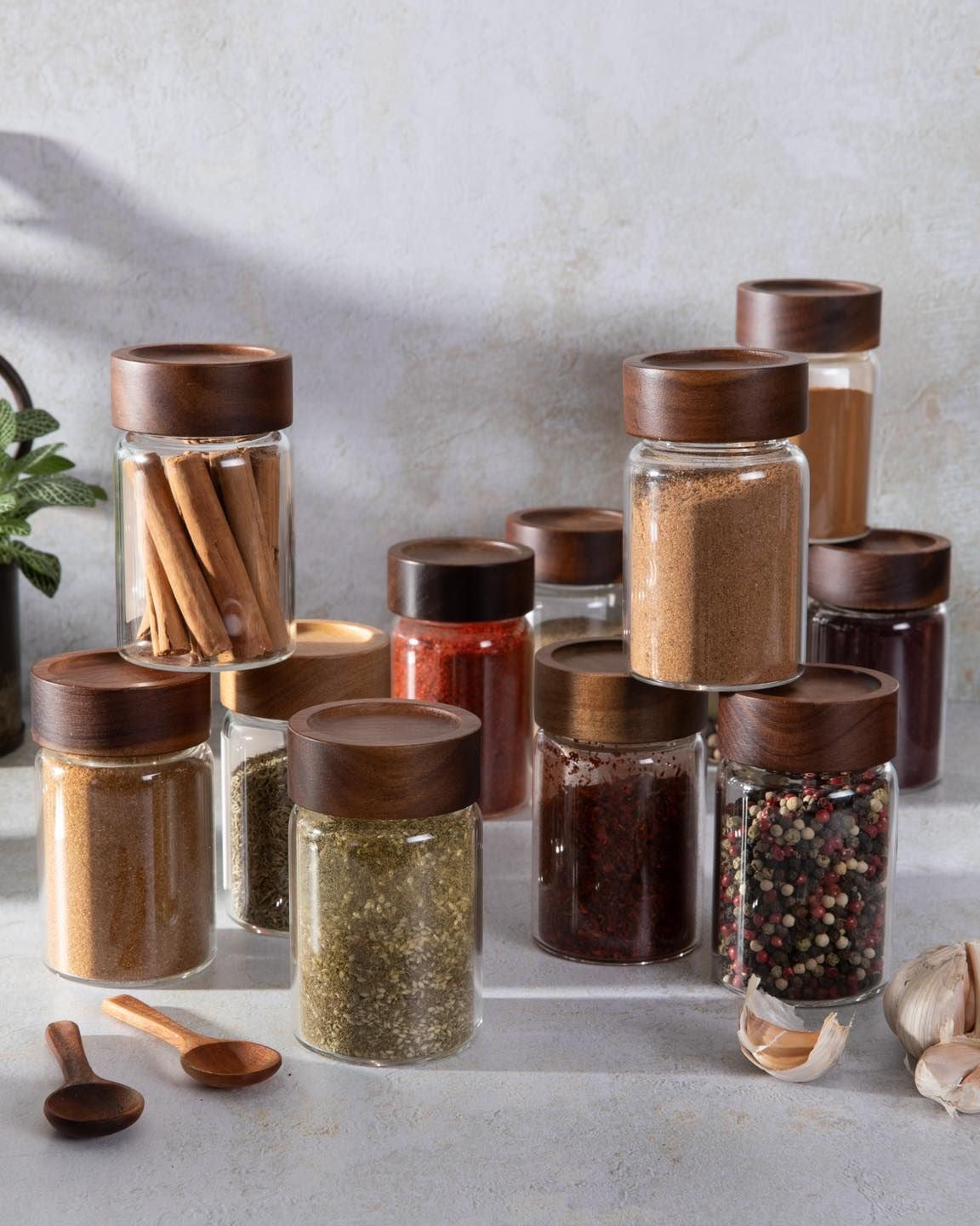 1PC Glass Storage Jar with Airtight Lid