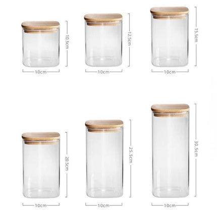Square Glass Jars with lid