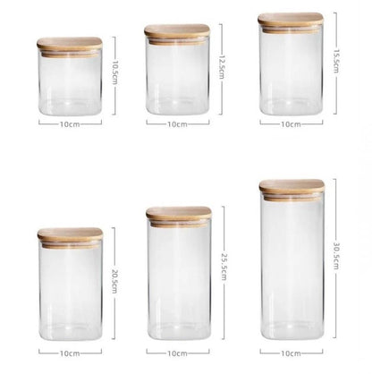 Square Glass Jars with lid
