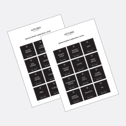 Stylish Kitchen Labels ( 5x5 )