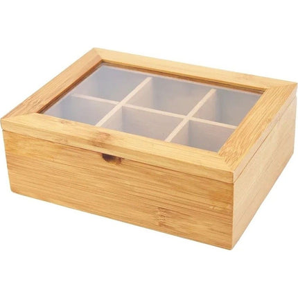 Bamboo Tea Box Organizer