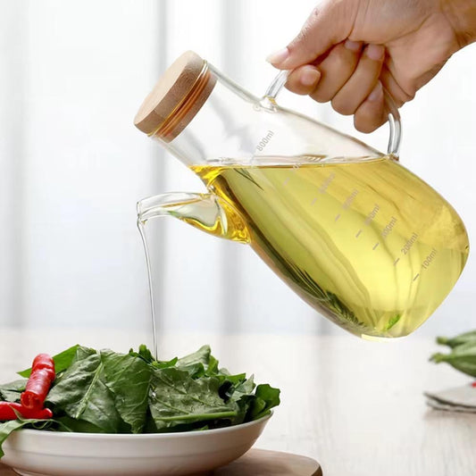 Glass Bottle with Bamboo Lid