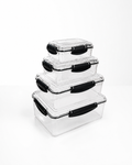 4-Piece Airtight Food Storage Container Set with Locking Lids
