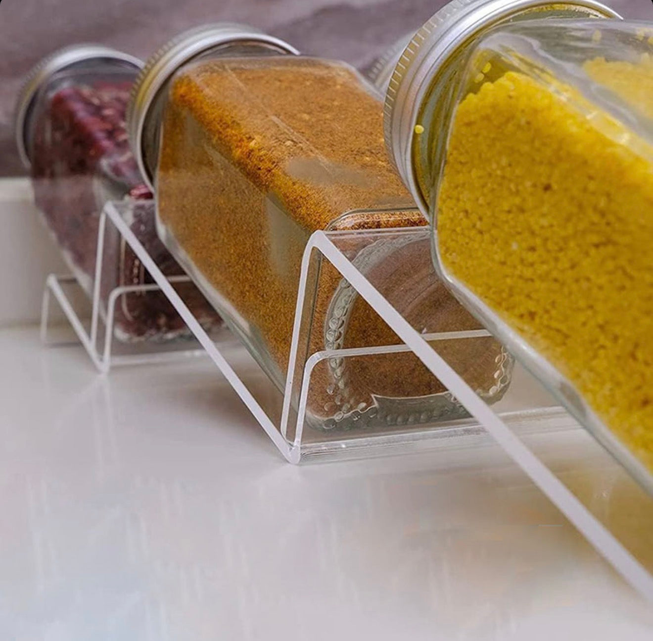 Set of 4 Clear Acrylic Drawer Organizer