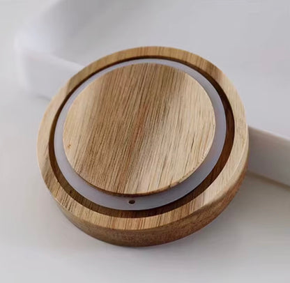 Glass Storage Jars Set with Wooden Lids