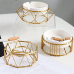 Luxury Ceramic Ashtray with Metal Stand