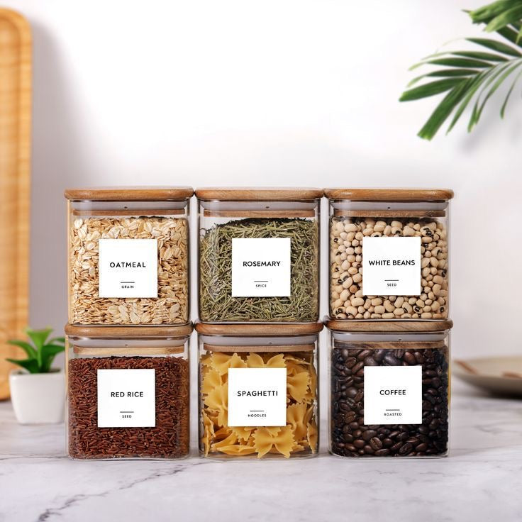500ml Glass Storage Jar with Bamboo Lid