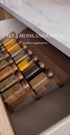 12 Spices Jar Set – Glass Jars with Wooden Lids