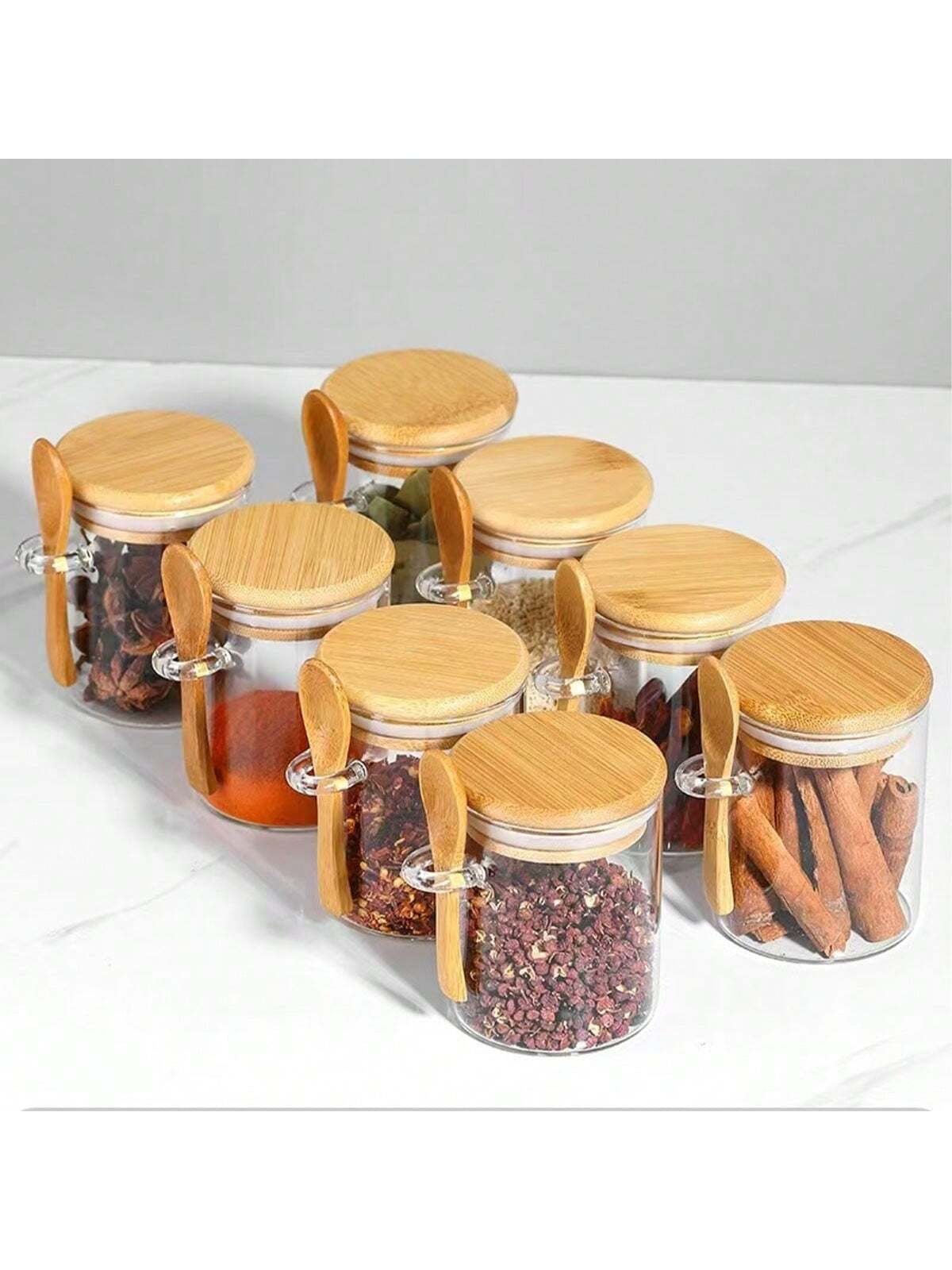 12pcs Spices Glass Jars 10cmx10cm