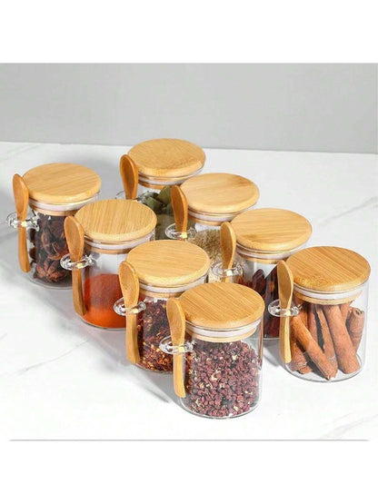 12pcs Spices Glass Jars 10cmx10cm