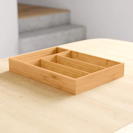 Bamboo Cutlery Organizer