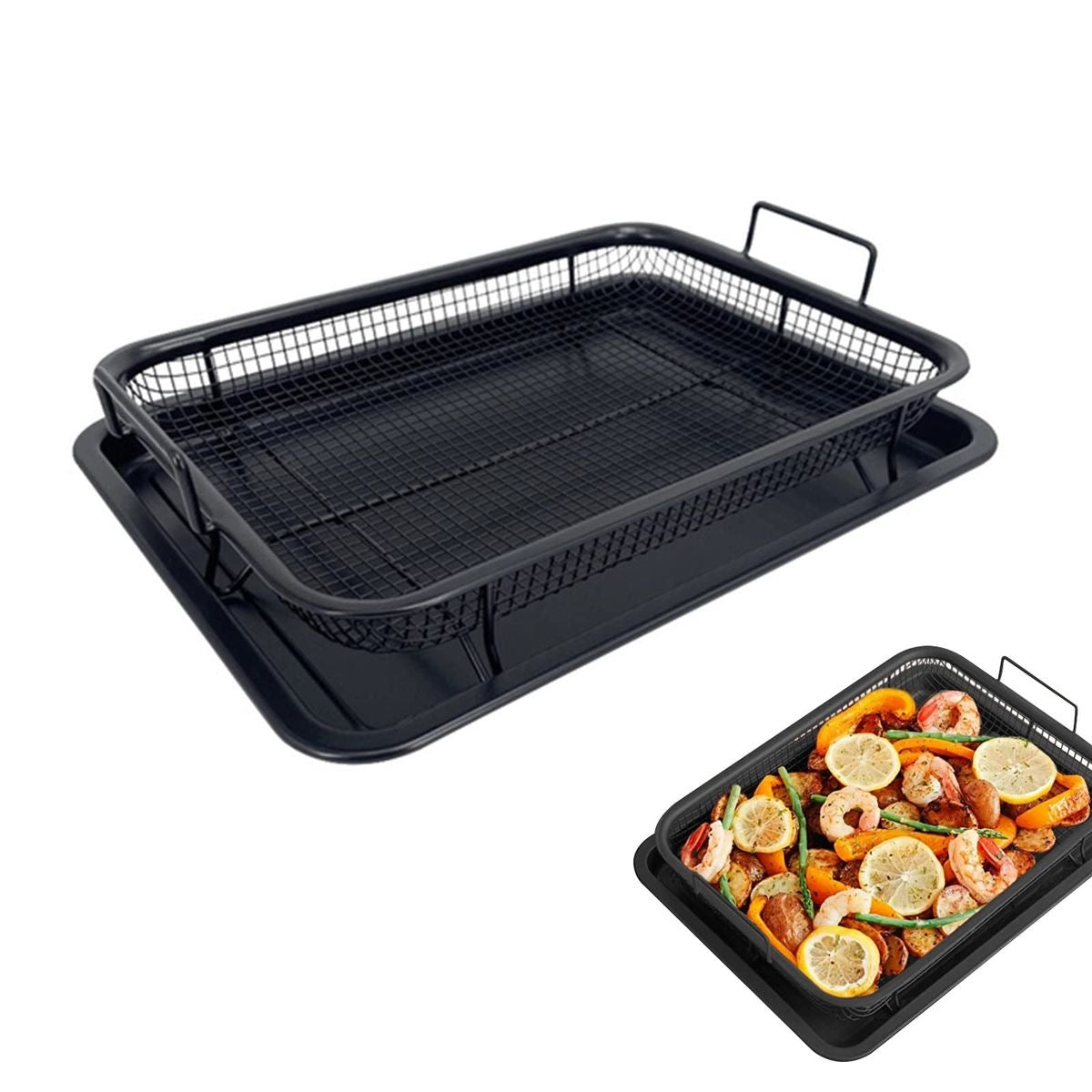 Air Fryer & Oven Baking Tray with Grill Basket