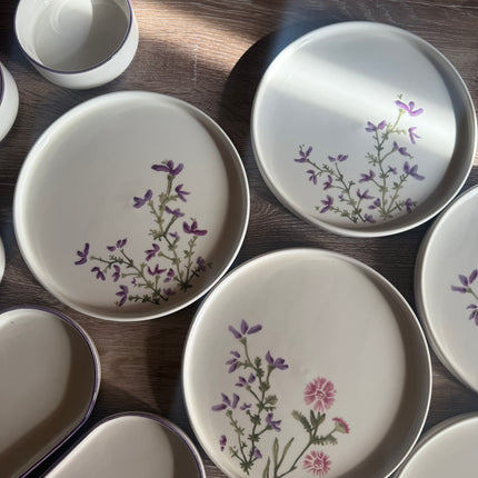 Purple Flower Ceramic Set