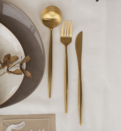 24-Gold Stainless Steel Cutlery Set