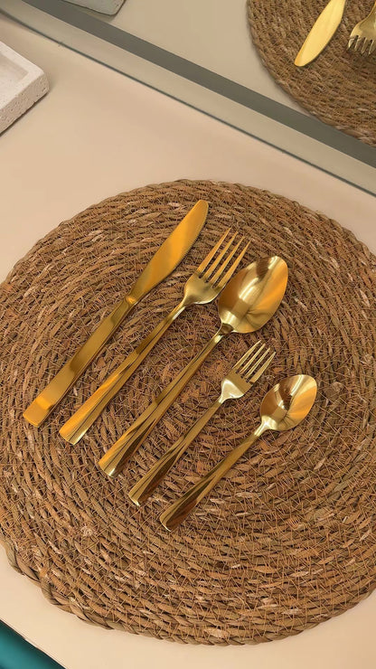 Gold Stainless Steel Cutlery Set