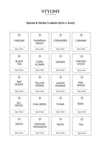 Stylish Kitchen Labels (4x4)