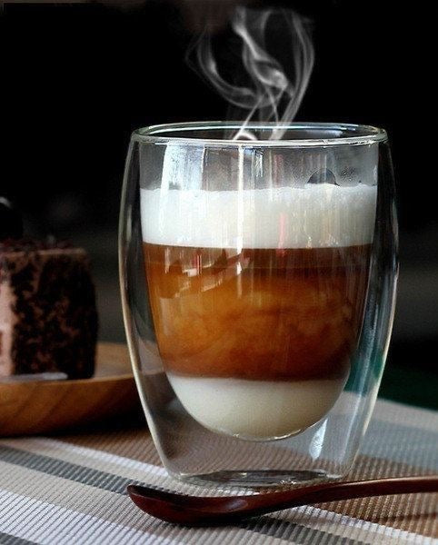1pcs 450ml Double Glass Cup