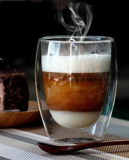 1pcs 450ml Double Glass Cup