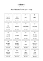Stylish Kitchen Labels (4x4)