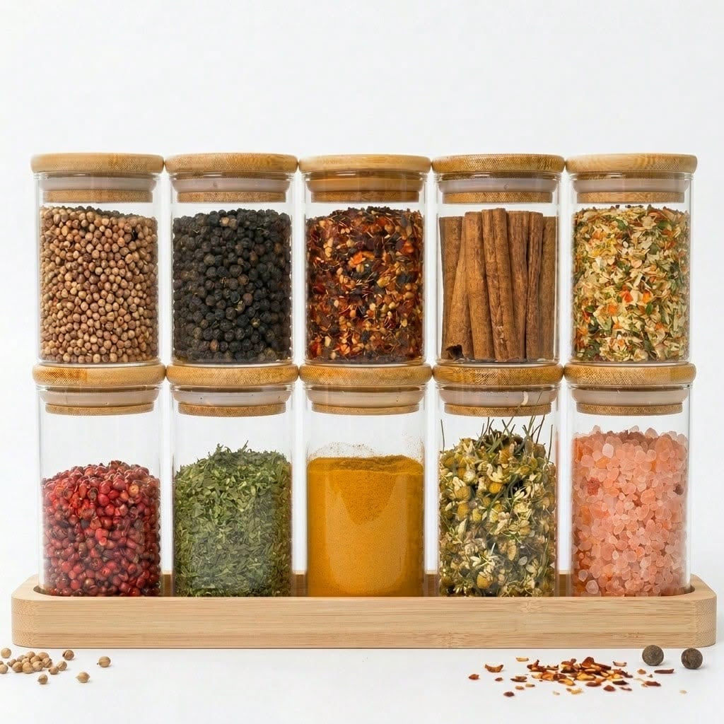 Bamboo Lid Spice Jar – 200ml