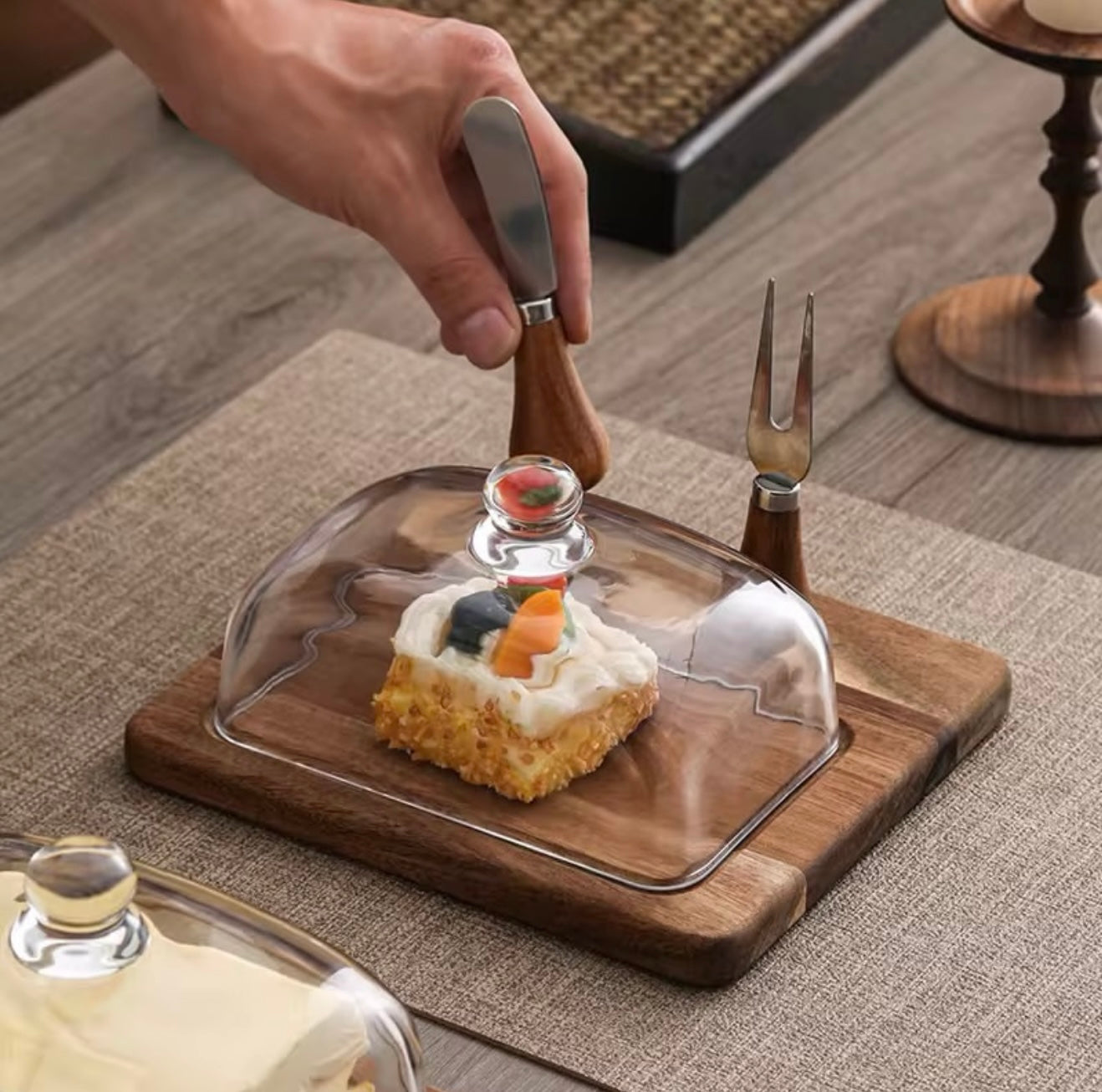 Butter With Wood Base