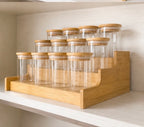 12 Bamboo Spices Jars Organizer Set