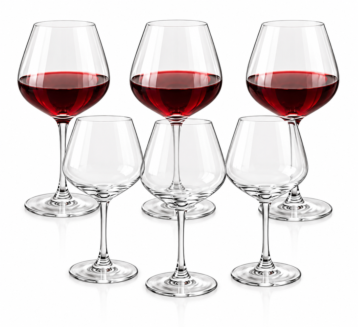 Elegant Crystal Wine Glass Set – 12 Pieces