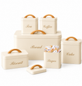 Elegant Cream Kitchen Canister Set – 6 Pieces