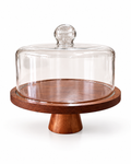 Wooden Base Glass Cake Dome – 26 cm