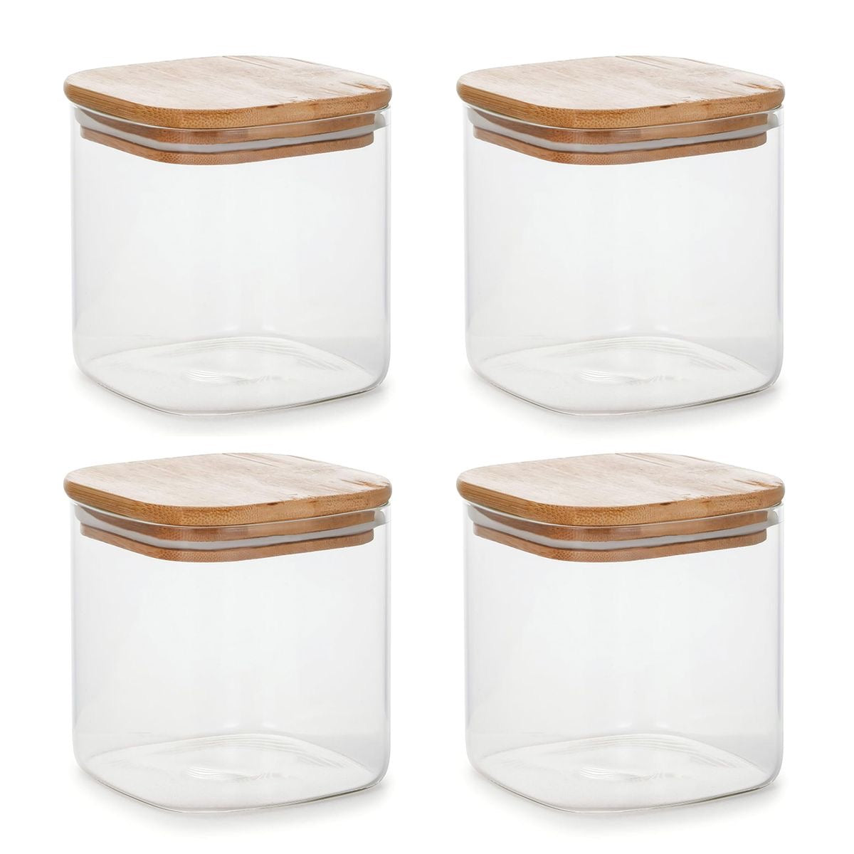 Square Glass Jars with lid